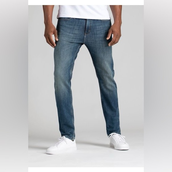 DUER Men's Performance Stretch Denim Pant Jeans Medium Wash Slim Fit Size 38x30 - Picture 1 of 8
